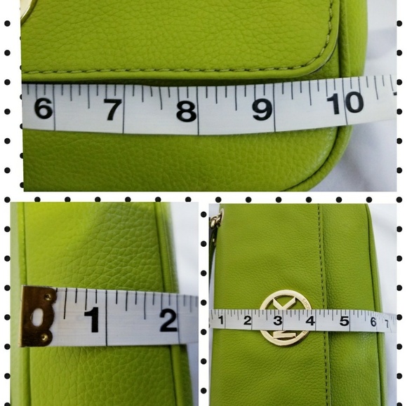 Michael Kors Fulton Lime Green Purse Bag Satchel - Picture 6 of 8
